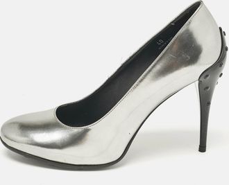 Tod's Tods Grey Patent Leather Pumps