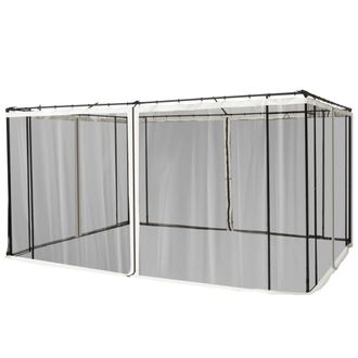 OUTSUNNY 4 paneles mosquitera carpa 352x207cm negro