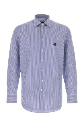 Etro Blue Regular Stripes Shirt