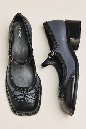 Maeve Bow Mary Jane Brogue Heels