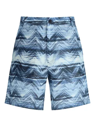 Missoni Shorts met zigzag-print - Blauw