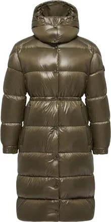 Moncler Moncler Cavettaz Hooded Long Down Jacket, Women, Green, Size: 00