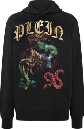 Philipp Plein Hoodie Sweatshirt - Heren - Hoodies - Zwart - 4XL - Katoen - Hoodies & sweatvesten