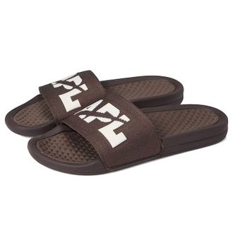 Athletic Propulsion Labs Womens Big Logo Techloom Slide In Chocolate/pristine
