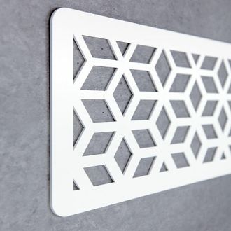 OEM Cabecero Cama Decorativo Econ&oacute;mico En Pvc - Tipo Forja. Modelo - France (150cm X 60cm, Blanco)