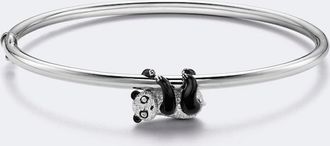 Yvonne L&eacute;on Yvonne L&eacute;on Brazalete Panda de oro blanco de 9 ct con diamantes