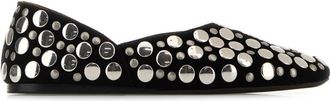 Khaite Black Studded Ballet Flats
