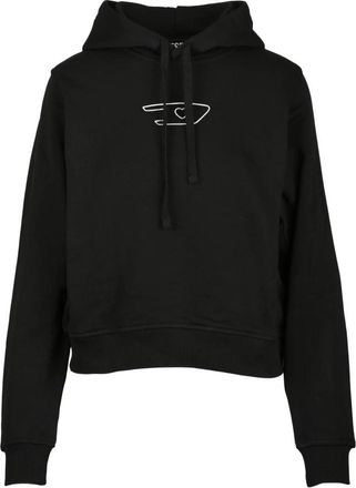 Diesel Kort Sweatshirt - Dames - Hoodies - Zwart - S - Katoen - Hoodies & sweatvesten