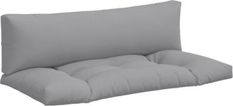 vidaXL Cojines Para Sof&aacute; De Palets 2 Unidades Tela Gris Vidaxl