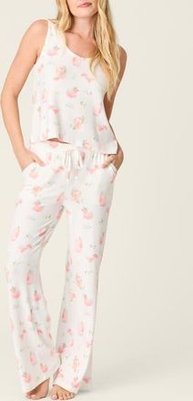 PJ Salvage Paloma Mama Jersey Pajamas in Ivory at Nordstrom, Size X-Small