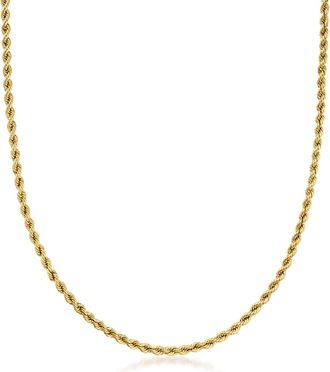 Ross-Simons Italian 2.6mm 10kt Yellow Gold Rope-Chain Necklace