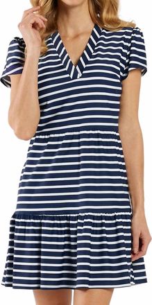 Jude Connally Ginger Mini Dress In Everyday Stripe Navy White
