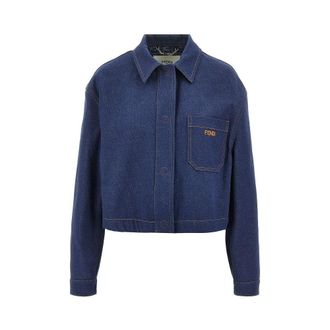 Fendi Cropped denim jacket Woman 40