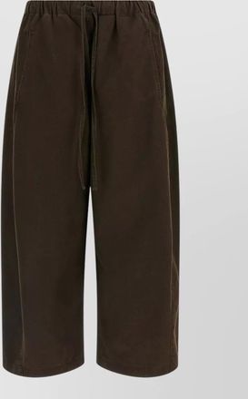 Entire studios cotton loose barrel-leg knee-length shorts