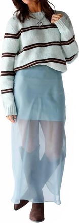 Line & Dot Ryker Maxi Skirt In Seafoam