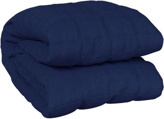 vidaXL Weighted Blanket Blue 140x200 cm Single 6 kg Fabric Vidaxl