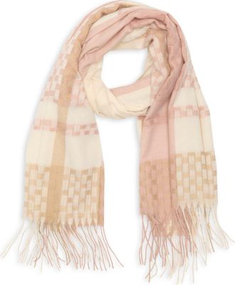 Vince Camuto Textured Colorblock Scarf in Ivory Blush at Nordstrom Rack