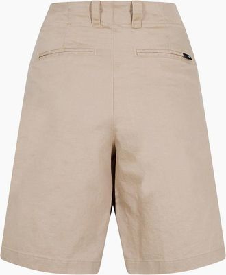 Timberland Womens Linen Citadel Bermuda Shorts - Cream - Size: 16