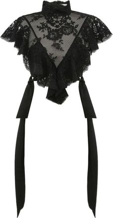Zimmermann Sleeveless Tops, female, Black, Size: S Luna Lace Top