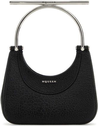 Alexander McQueen Cross t-bar tote bag - women - Lamb Skin/Metal/Nappa Leather - OS - Black