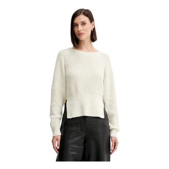 Twinset Trui met ronde hals - Dames - Ronde hals truien - Beige - S - Katoen - Truien & Vesten