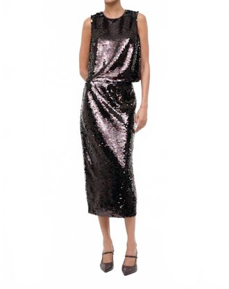 Staud Ciara Skirt In Espresso Black