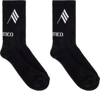 The Attico De Attico geribbelde sokken met logo