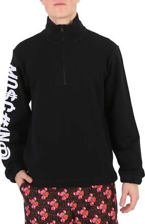 Moschino Black Quarter Zip Cotton Sweatshirt