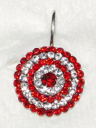 Mariana Womens Red Starburst Earrings In Red/ Clear