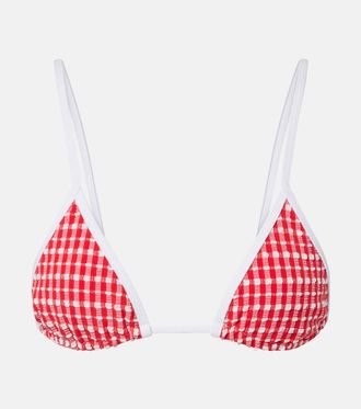 JADE Swim Via gingham bikini top