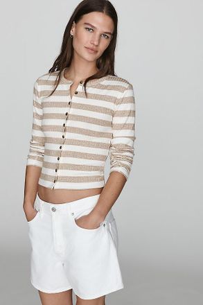 Rag & Bone The Knit Wide Rib Stripe Cardigan Top