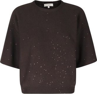 Antonelli Jersey de cuello redondo Lucilla - Knitwear - Mujer - Marr&oacute;n - S