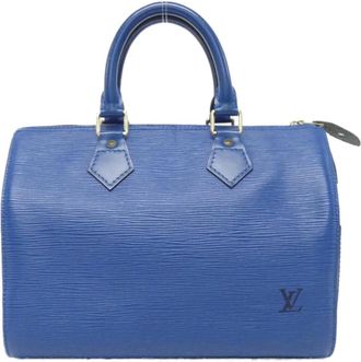 Louis Vuitton Blue Leather Boston Bag (Pre-Owned)