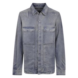 Rick Owens Denim Outershirt Jacket - Heren - Jassen - Blauw - Maat: M Denim