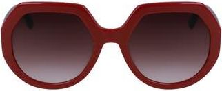 Longchamp 55mm Gradient Geometric Sunglasses in Brick at Nordstrom Rack