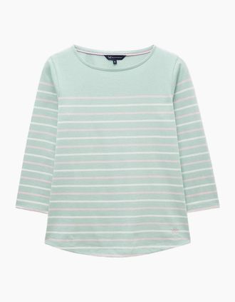 Crew Clothing Womens Crew Clothing Womens Essential Breton Long Sleeve T-Shirt - Green - Size: 18