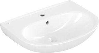 Villeroy & Boch O.novo wastafel - 60x46x18cm - glans wit Alpin (wit) - met overloop