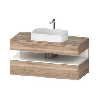 Duravit Duravit - Qatego Consola Mueble Bajo Lavabo, 1 Extra&iacute;ble, 1 Caj&oacute;n
