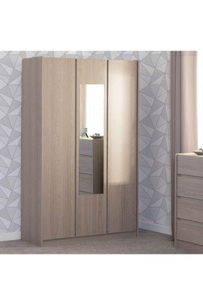 Seconique Paris 3 Door Wardrobe in Light Grey