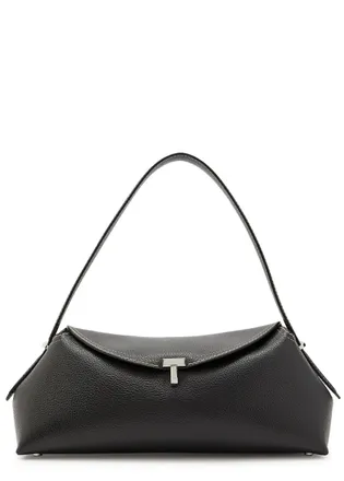 Toteme T-lock Grained Leather Shoulder bag - Black - One Size