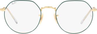 Ray-Ban Unisex Jack 49mm Hexagonal Optical Glasses in Pale Gold at Nordstrom