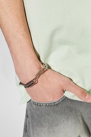 Off-white Brass Bracelet, Mens, Silver