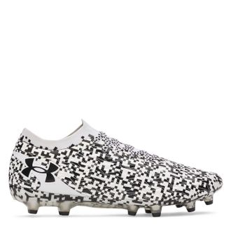 Under Armour Mens Pro Adults Firm Ground Football Boots in Black/White - Size UK 11.5