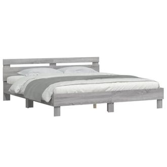 Berkfield Home Durable Bed Frame without Mattress Grey Sonoma 200x200 cm