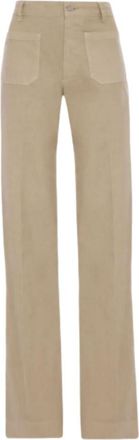 Victoria Beckham Beige Straight Fit Jeans