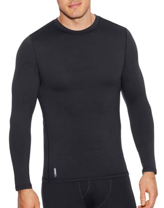 Duofold by Champion Mens Flex Weight Thermal Shirt Base Layer Top, Black, Medium