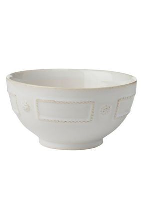 Juliska Berry & Thread French Panel Ceramic Cereal Bowl in Whitewash at Nordstrom