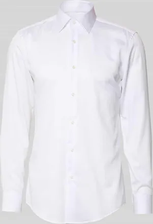 HUGO BOSS Slim Fit Businesshemd aus reiner Baumwolle Modell H-HANK KENT-C1 in Weiss, Gr&ouml;&szlig;e 40