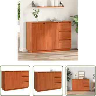 vidaXL Credenza in pino - Credenza Rovere Marrone 111 x 34 x 75 cm Pino massello