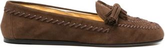 Prada Schoenen, Dames, Bruin, 38 1/2 EU, Platte Schoenen